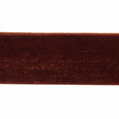 Лента бархатная нейлон, шир.25 мм, (упак. 45,7м), цв.120-шоколад - купить в Ленинске-Кузнецком. Цена: 981.09 руб.