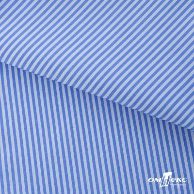Ткань сорочечная Полоска Кенди, 115 г/м2, 58% пэ,42% хл, шир.150 см, цв.2-голубой, (арт.110) - купить в Ленинске-Кузнецком. Цена 306.69 руб.