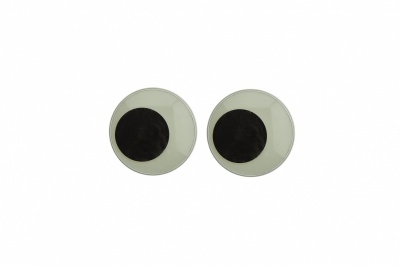 Глазки для игрушек, круглые, с бегающими зрачками, 10 мм/упак.50+/-2 шт, цв. -черно-белые - купить в Ленинске-Кузнецком. Цена: 35.20 руб.