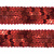 Тесьма с пайетками 3, шир. 20 мм/уп. 25+/-1 м, цвет красный - купить в Ленинске-Кузнецком. Цена: 778.19 руб.