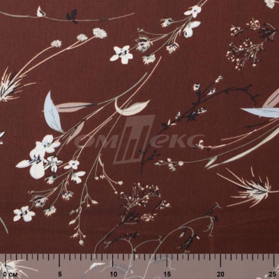 Плательная ткань "Фламенко" 2.2, 80 гр/м2, шир.150 см, принт растительный - купить в Ленинске-Кузнецком. Цена 239.03 руб.