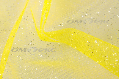 Сетка Глиттер, 40 гр/м2, шир.160см, цвет жёлтый - купить в Ленинске-Кузнецком. Цена 163.01 руб.