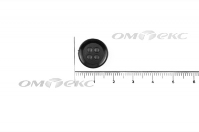 51400/15 мм (4 пр) черные пуговицы - купить в Ленинске-Кузнецком. Цена: 0.67 руб.
