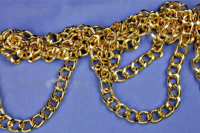 Цепь металл декоративная №11 (17*13) золото (10+/-1 м)  - купить в Ленинске-Кузнецком. Цена: 1 341.87 руб.