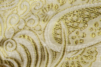 Ткань костюмная жаккард №5, 140 гр/м2, шир.150см, цвет золото - купить в Ленинске-Кузнецком. Цена 383.29 руб.