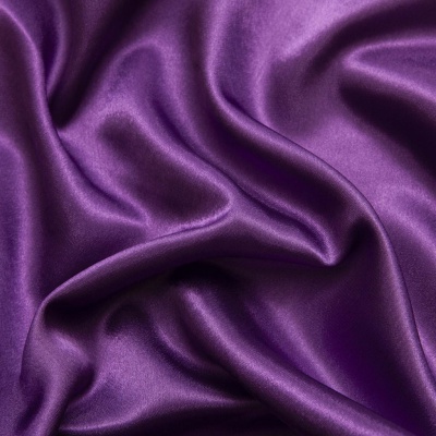 Поли креп-сатин 19-3536, 125 (+/-5) гр/м2, шир.150см, цвет фиолетовый - купить в Ленинске-Кузнецком. Цена 155.57 руб.
