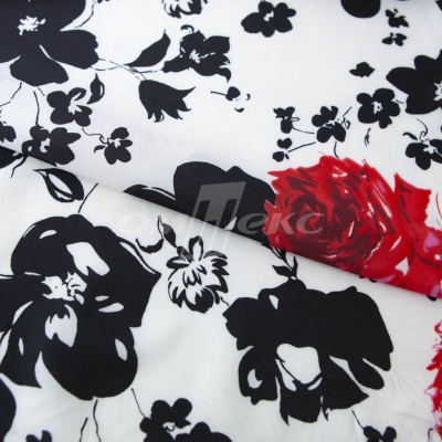 Плательная ткань "Фламенко" 22.1, 80 гр/м2, шир.150 см, принт растительный - купить в Ленинске-Кузнецком. Цена 239.03 руб.