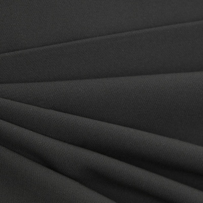 Костюмная ткань "Элис", 220 гр/м2, шир.150 см, цвет чёрный - купить в Ленинске-Кузнецком. Цена 308 руб.