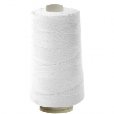Швейные нитки (армированные) 28S/2, нам. 2 500 м, цвет белый - купить в Ленинске-Кузнецком. Цена: 148.95 руб.