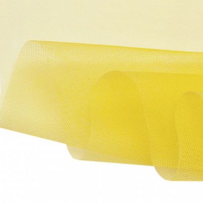 Фатин жесткий 16-68, 22 гр/м2, шир.180см, цвет жёлтый - купить в Ленинске-Кузнецком. Цена 89.29 руб.
