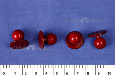 Пуговица поварская "Пукля", 10 мм, цвет красный - купить в Ленинске-Кузнецком. Цена: 2.28 руб.