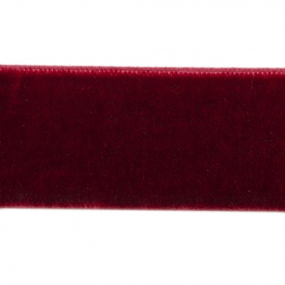 Лента бархатная нейлон, шир.25 мм, (упак. 45,7м), цв.240-бордо - купить в Ленинске-Кузнецком. Цена: 800.84 руб.