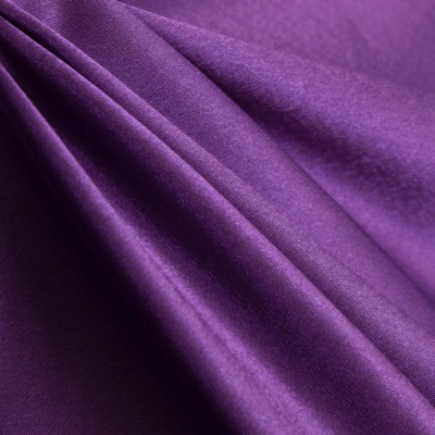 Поли креп-сатин 19-3536, 125 (+/-5) гр/м2, шир.150см, цвет фиолетовый - купить в Ленинске-Кузнецком. Цена 155.57 руб.