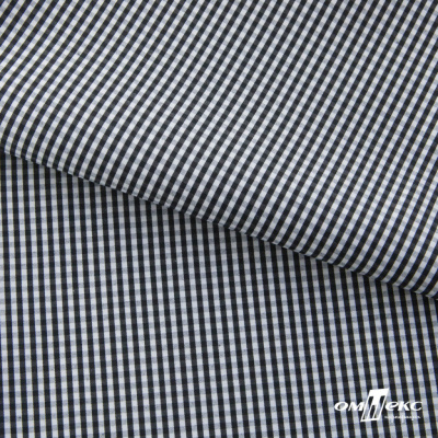 Ткань сорочечная Клетка Виши, 115 г/м2, 58% пэ,42% хл, шир.150 см, цв.6-черный, (арт.111) - купить в Ленинске-Кузнецком. Цена 306.69 руб.