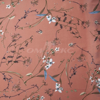 Плательная ткань "Фламенко" 2.1, 80 гр/м2, шир.150 см, принт растительный - купить в Ленинске-Кузнецком. Цена 311.05 руб.