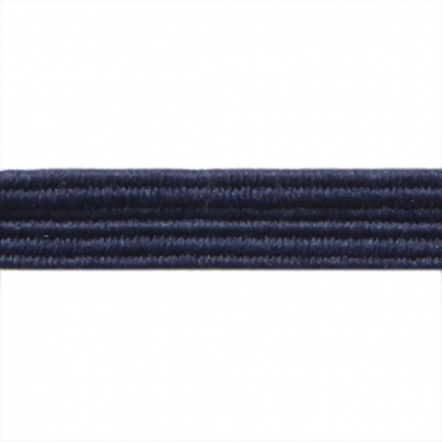 Резиновые нити с текстильным покрытием, шир. 6 мм ( упак.30 м/уп), цв.- 117-т.синий - купить в Ленинске-Кузнецком. Цена: 152.05 руб.