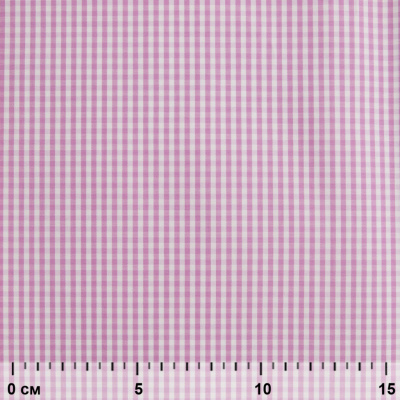 Ткань сорочечная Клетка Виши, 115 г/м2, 58% пэ,42% хл, шир.150 см, цв.1-розовый, (арт.111) - купить в Ленинске-Кузнецком. Цена 306.69 руб.