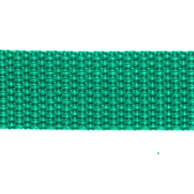 Стропа текстильная, шир. 25 мм (в нам. 50+/-1 ярд), цвет яр.зелёный - купить в Ленинске-Кузнецком. Цена: 397.52 руб.