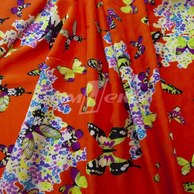 Плательная ткань "Софи" 7.1, 75 гр/м2, шир.150 см, принт бабочки - купить в Ленинске-Кузнецком. Цена 243.96 руб.