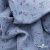 Ткань Муслин принт, 100% хлопок, 125 гр/м2, шир. 140 см, #2308 цв. 69 серо-голубой с цветком - купить в Ленинске-Кузнецком. Цена 413.11 руб.