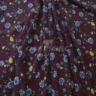 Плательная ткань "Фламенко" 4.1, 80 гр/м2, шир.150 см, принт растительный - купить в Ленинске-Кузнецком. Цена 259.21 руб.