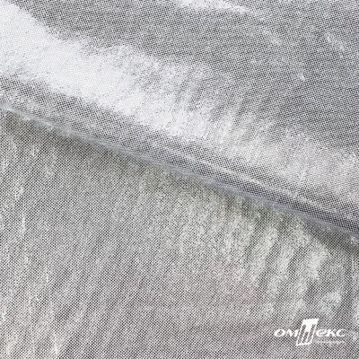 Трикотажное полотно голограмма, шир.140 см, #602 -белый/серебро - купить в Ленинске-Кузнецком. Цена 385.88 руб.