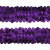 Тесьма с пайетками 12, шир. 30 мм/уп. 25+/-1 м, цвет фиолет - купить в Ленинске-Кузнецком. Цена: 1 098.48 руб.