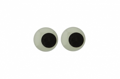 Глазки для игрушек, круглые, с бегающими зрачками, 8 мм/упак.50+/-2 шт, цв. -черно-белые - купить в Ленинске-Кузнецком. Цена: 15.88 руб.