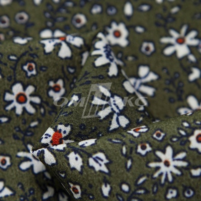 Плательная ткань "Фламенко" 11.2, 80 гр/м2, шир.150 см, принт растительный - купить в Ленинске-Кузнецком. Цена 259.21 руб.