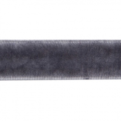 Лента бархатная нейлон, шир.12 мм, (упак. 45,7м), цв.189-т.серый - купить в Ленинске-Кузнецком. Цена: 457.61 руб.
