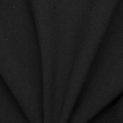 Костюмная ткань с вискозой "Рошель", 250 гр/м2, шир.150см, цвет чёрный - купить в Ленинске-Кузнецком. Цена 438.12 руб.