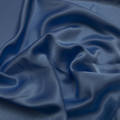 Поли креп-сатин 16-4132, 125 (+/-5) гр/м2, шир.150см, цвет голубой - купить в Ленинске-Кузнецком. Цена 155.57 руб.