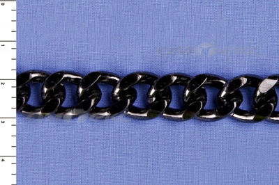 Цепь металл декоративная №9 (13,5*16,5) черная (10+/-1 м)  - купить в Ленинске-Кузнецком. Цена: 808.92 руб.