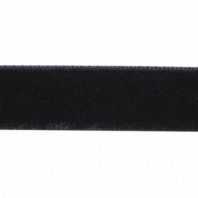 Лента бархатная нейлон, шир.12 мм, (упак. 45,7м), цв.03-черный - купить в Ленинске-Кузнецком. Цена: 448.27 руб.