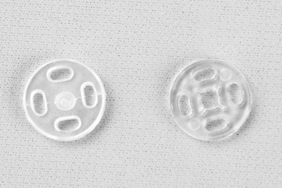 Кнопки пришивные пластиковые 11,5 мм, блистер 24шт, цв.-прозрачные - купить в Ленинске-Кузнецком. Цена: 59.44 руб.